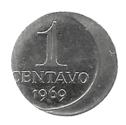 MOEDA DO BRASIL 1 CENTAVO 1969 V 288