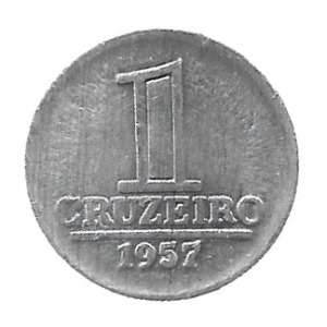 MOEDA DE 1 CRUZEIRO 1957 V 274 MBC