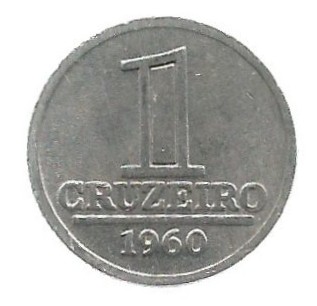 MOEDA DO BRAZIL 1 CRUZEIRO 1960 V 277 SOBERBA