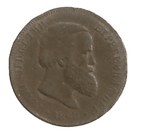 MOEDA DO BRASIL 10 RÉIS 1869 B 785