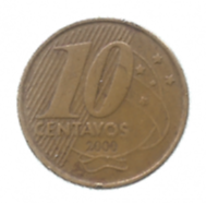 MOEDA DO BRASIL 10 CENTAVOS 2000 V 490 BATIDA DUPLA