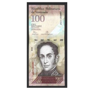 CÉDULA DA VENEZUELA 100 BOLÍVARES 2105 FE