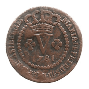 MOEDA DO BRASIL V RÉIS 1781 C 259