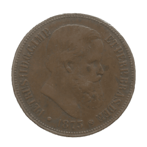 MOEDA DO BRASIL 40 RÉIS 1873 B 790 SOBERBA