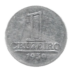 MOEDA DO BRASIL 1 CRUZEIRO 1959 V 276 MBC