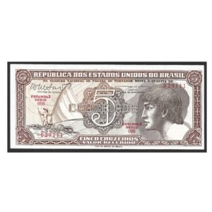 CÉDULA DO BRASIL 5 CRUZEIROS C 112 FE SÉRIE 98