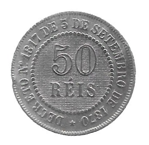 MOEDA DO BRASIL 50 RÉIS 1887 V 026 MBC/SOB
