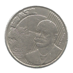 MOEDA DO BRASIL 50 CENTAVOS 1998 V 536 BATIDA DUPLA: MAPA E BRASIL