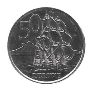 MOEDA DA NOVA ZELÂNDIA 50 CENTS 2018 KM 119.A
