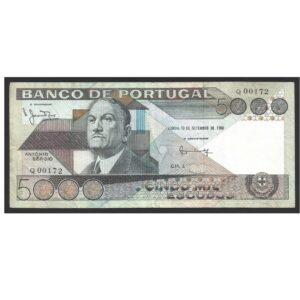 CÉDULA DE PORTUGAL 5000 ESCUDOS 1983 P 182 MBC