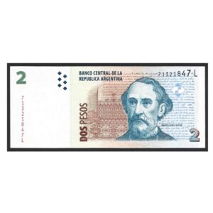 CÉDULA DA ARGENTINA 2 PESOS FE