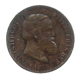 MOEDA DO BRASIL 10 RÉIS 1869 B 785
