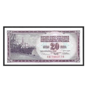 CÉDULA DA IUGOSLÁVIA 20 DINARAS 1978 FE