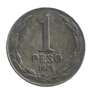MOEDA DO CHILE 1 PESO 1975 KM 207