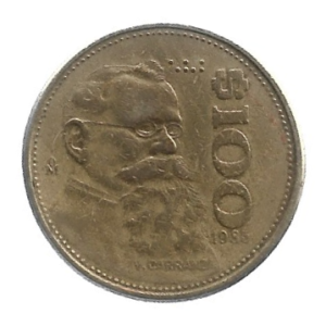 MOEDA DO MÉXICO 100 PESOS 1985 KM 493