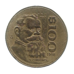 MOEDA DO MÉXICO 100 PESOS 1988 KM 493