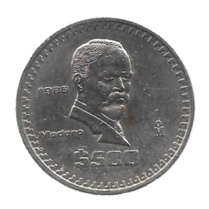 MOEDA DO MÉXICO 500 PESOS 1986 KM 529