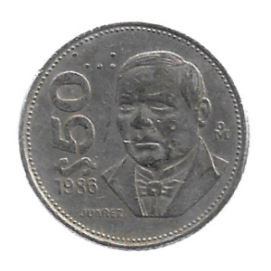 MOEDA DO MÉXICO 50 PESOS 1986 KM 495