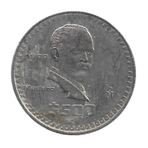 MOEDA DO MÉXICO 500 PESOS 1989 KM 579