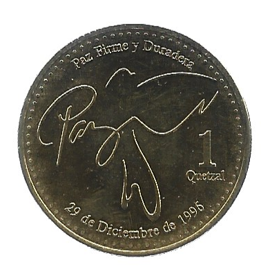 MOEDA DA GUATEMALA 1 QUETZAL 2018 KM 284 A