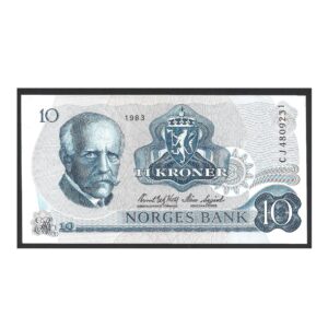 CÉDULA DA NORUEGA 10 COROAS SOBERBA