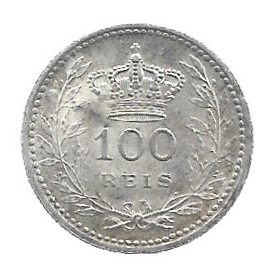 MOEDA DE PORTUGAL 100 RÉIS 1910 KM 548