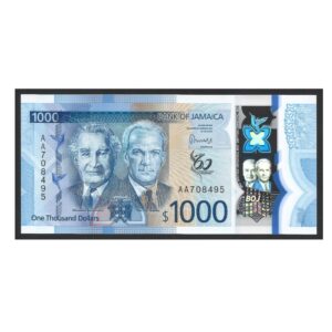 CÉDULA DA JAMAICA 1000 DÓLARES FE