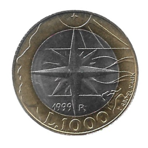 MOEDA DE SAN MARINO 1000 LIRAS 1999 KM 395