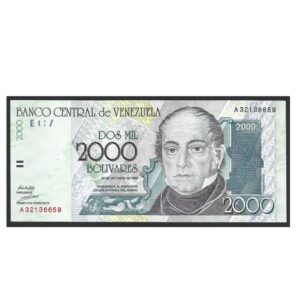 CÉDULA DA VENEZUELA 2000 BOLÍVARES FE