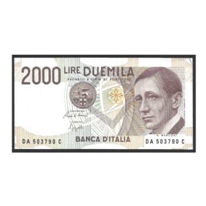 CÉDULA DA ITÁLIA 2000 LIRAS SOB/FE