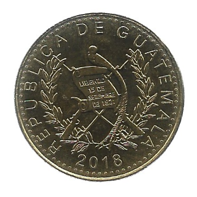 MOEDA DA GUATEMALA 1 QUETZAL 2018 KM 284 A - Imagem 2