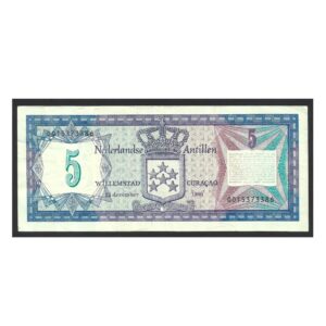 CÉDULA DAS ANTILHAS HOLANDESAS 5 GULDEN MBC