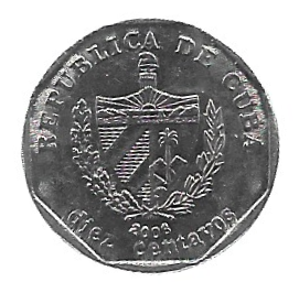 MOEDA DE CUBA 10 CENTAVOS 2008 KM 576 - Imagem 2