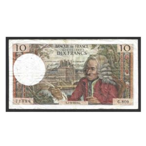 CÉDULA DA FRANÇA 10 FRANCOS BC/MBC