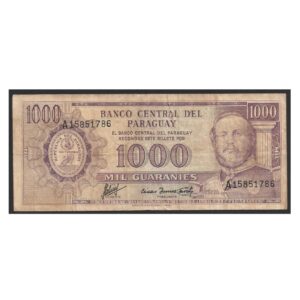 CÉDULA DO PARAGUAI 1000 GUARANIS BC/MBC