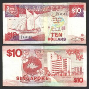 CÉDULA DE SINGAPURA 10 DÓLARES MBC