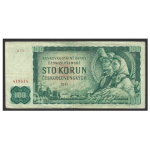 CÉDULA DA TCHECOSLOVÁQUIA 100 KORUN MBC