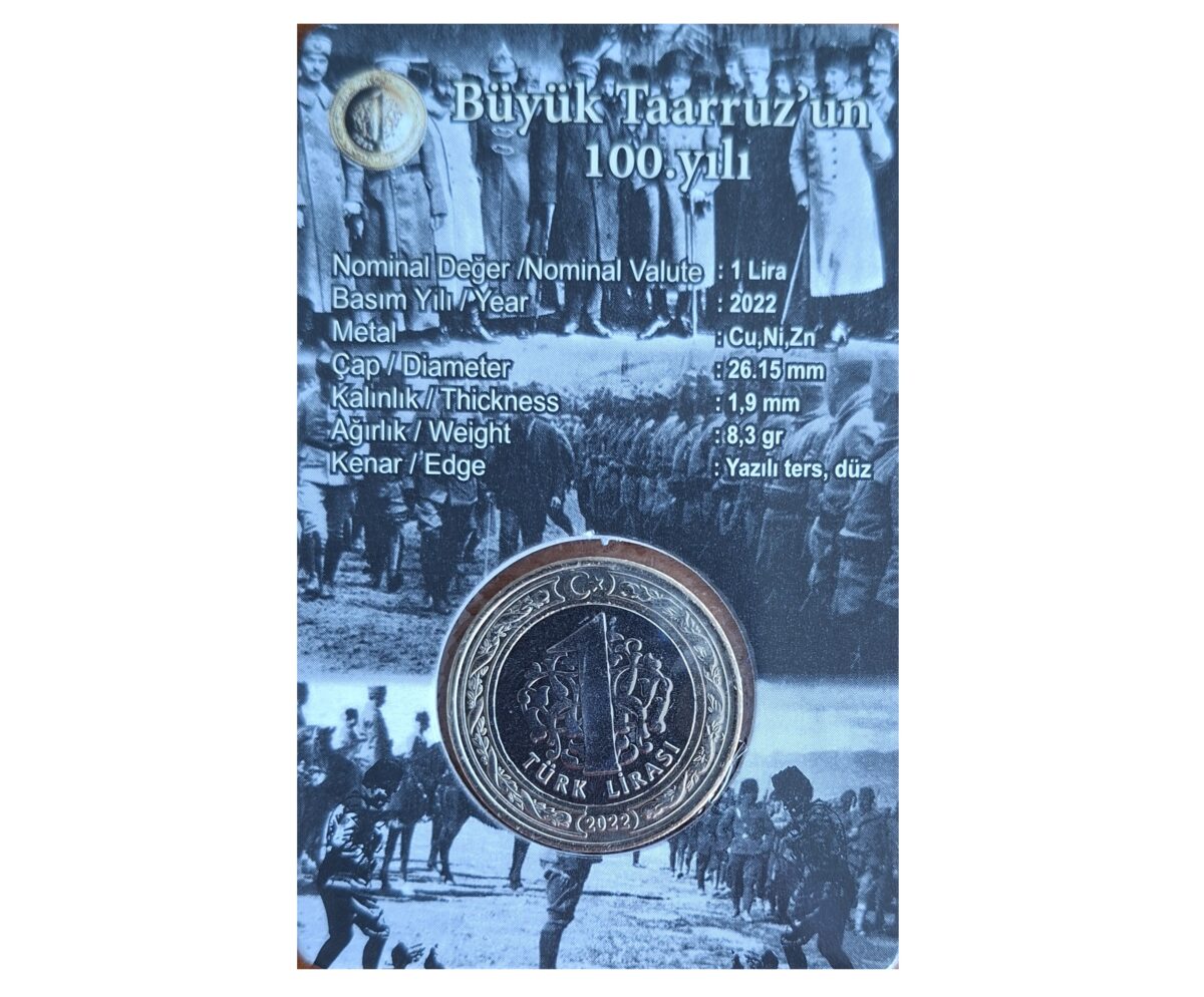 MOEDA DA TURQUIA 1 LIRA 2022 NO BLISTER - Imagem 2
