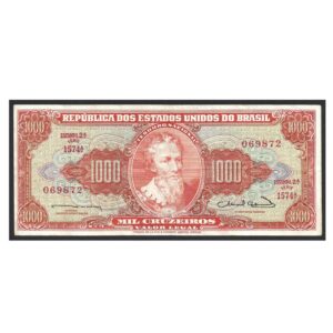 CÉDULA DO BRASIL 1000 CRUZEIROS C 106 MBC