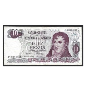 CÉDULA DA ARGENTINA 10 PESOS MBC