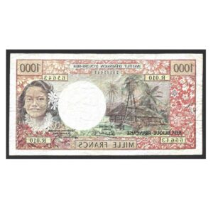 CÉDULA DA POLINÉSIA FRANCESA 1000 FRANCOS BC/MBC