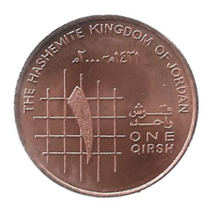 MOEDA DA JORDÂNIA 1 QIRSH 2000-2013 KM 78