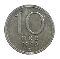 MOEDA SUÉCIA 10 ORE 1950 KM 813