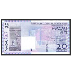 CÉDULA DE MACAU 20 PATACAS 2103 P 81 FE