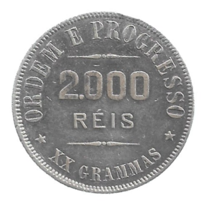 MOEDA DO BRASIL 2000 RÉIS 1911 P 699 SOBERBA