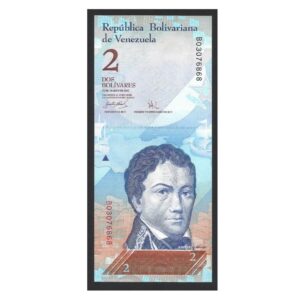 CÉDULA DA VENEZUELA 2 BOLÍVARES 2007 FE