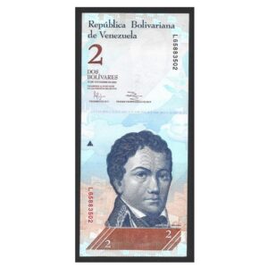 CÉDULA DA VENEZUELA 2 BOLÍVARES 2012 FE