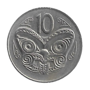 MOEDA DA NOVA ZELÂNDIA 10 CENTS 1974 KM 41