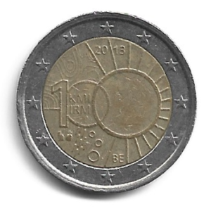 MOEDA DA BÉLGICA 2 EUROS 2013 KM 323