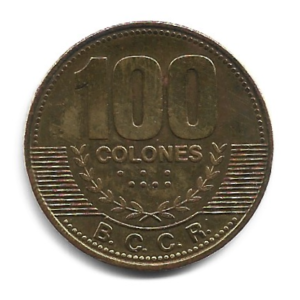 MOEDA DA COSTA RICA 100 COLONES 2007 KM 240 A